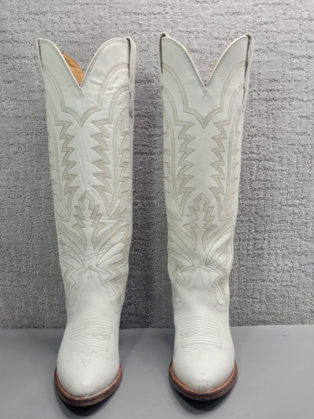 Tecovas The Abby Women's Size US 6B Snow Cowhide Cowgirl Boots. - Picture 3 of 12
